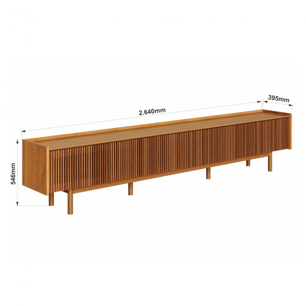 Rack de TV Dune Ripiado 2.6 - Linea Manhattan Nature