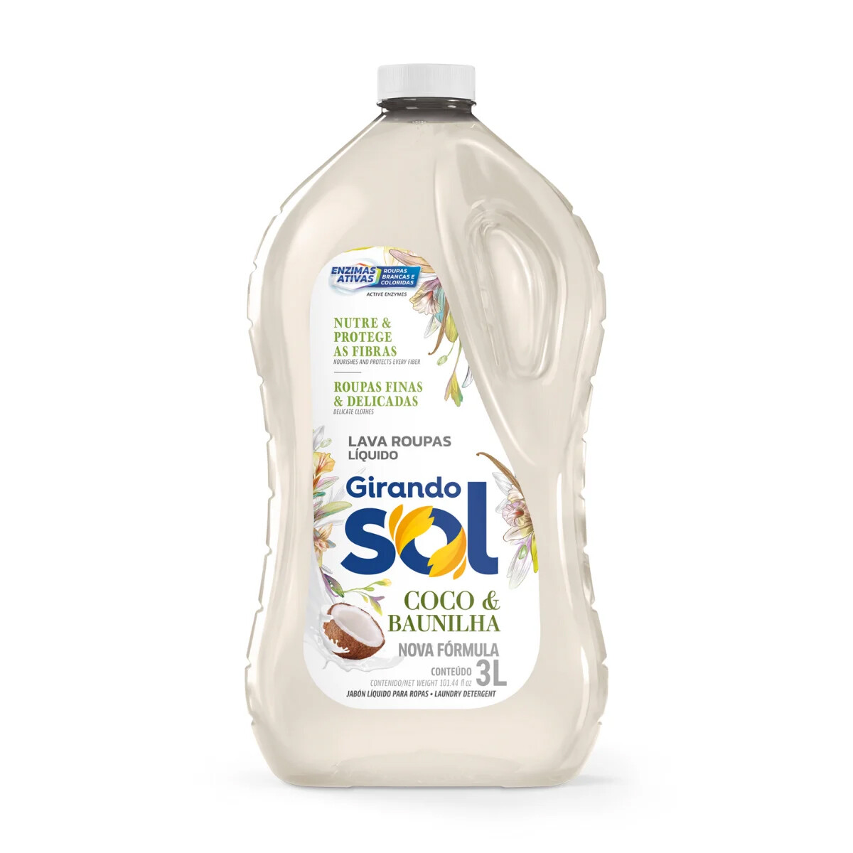 Jabon Liquido Girando Sol 3 Litros - Coco y Vainilla 
