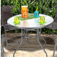 Mesa de exterior de hierro redonda negra 80 cm. Mesa de exterior de hierro redonda negra 80 cm.