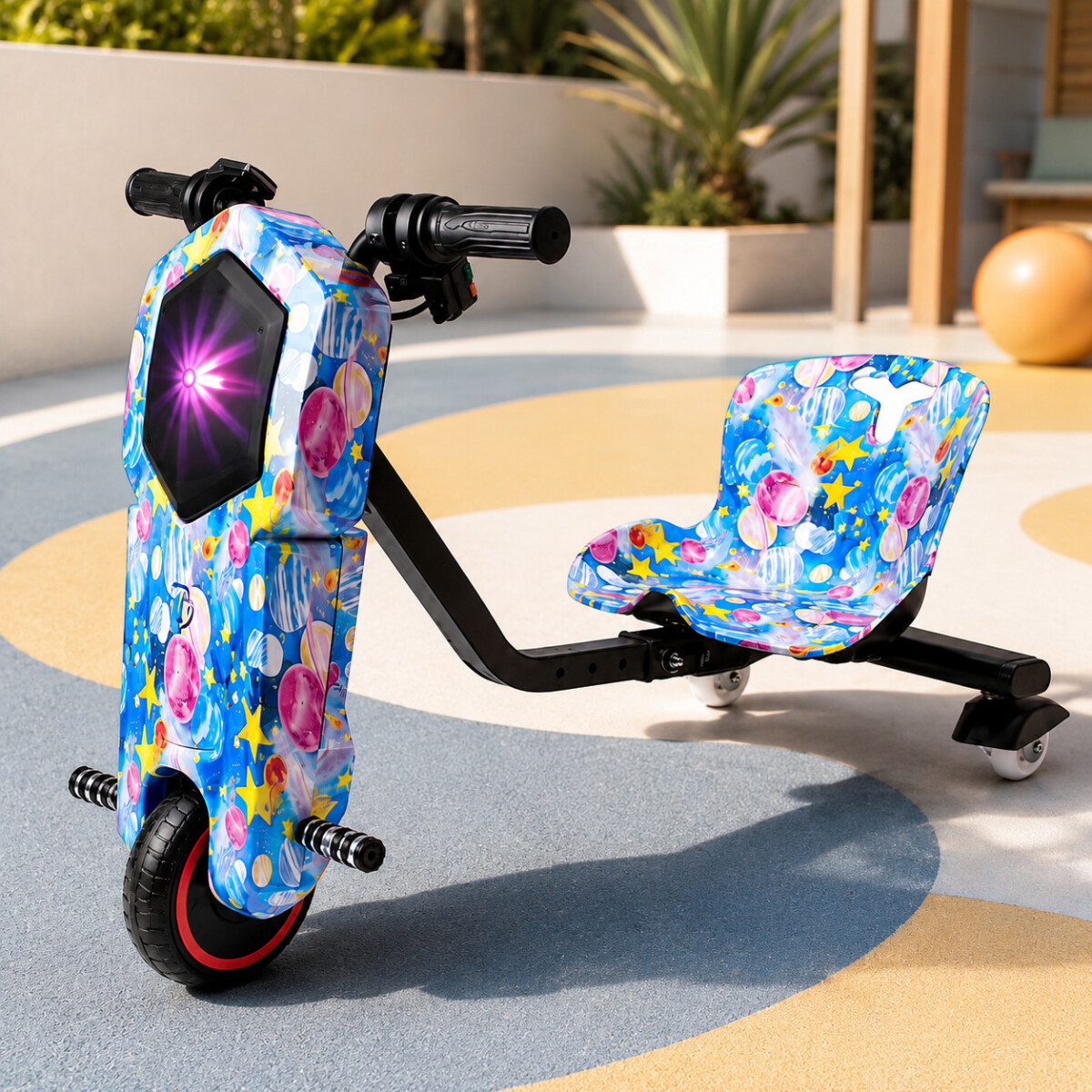 Triciclo Eléctrico Infantil 350W con Bluetooth y Luces RGB - Diseño 1 