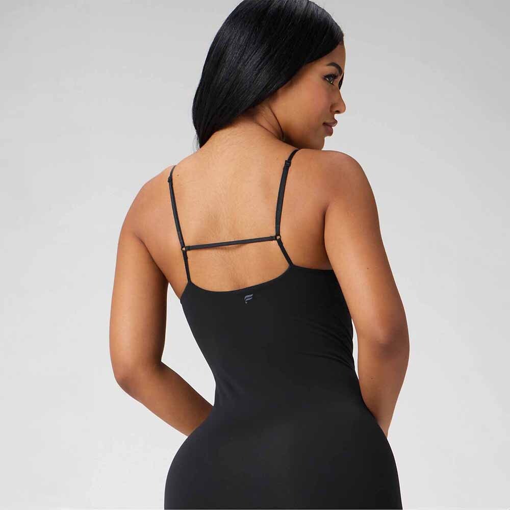 Vestido Strappy Seamless Maxi Dress Mujer Black