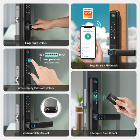 Cerradura Smart Tuya F5 PRO-TY lector de huella WIFI 001