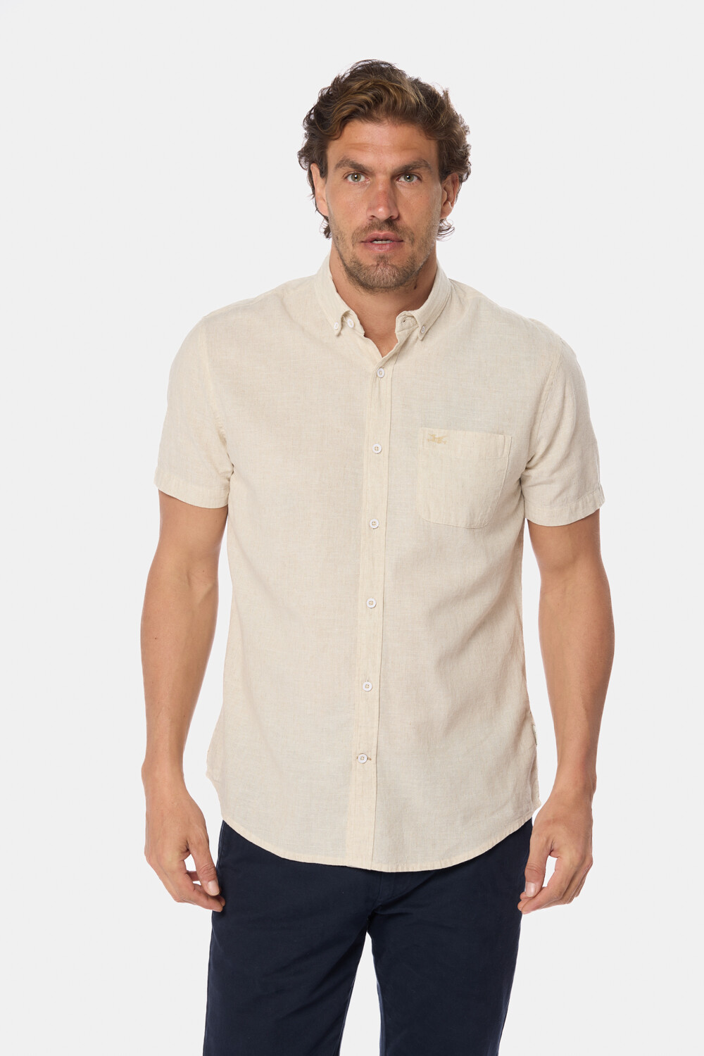 CAMISA DE LINO Beige