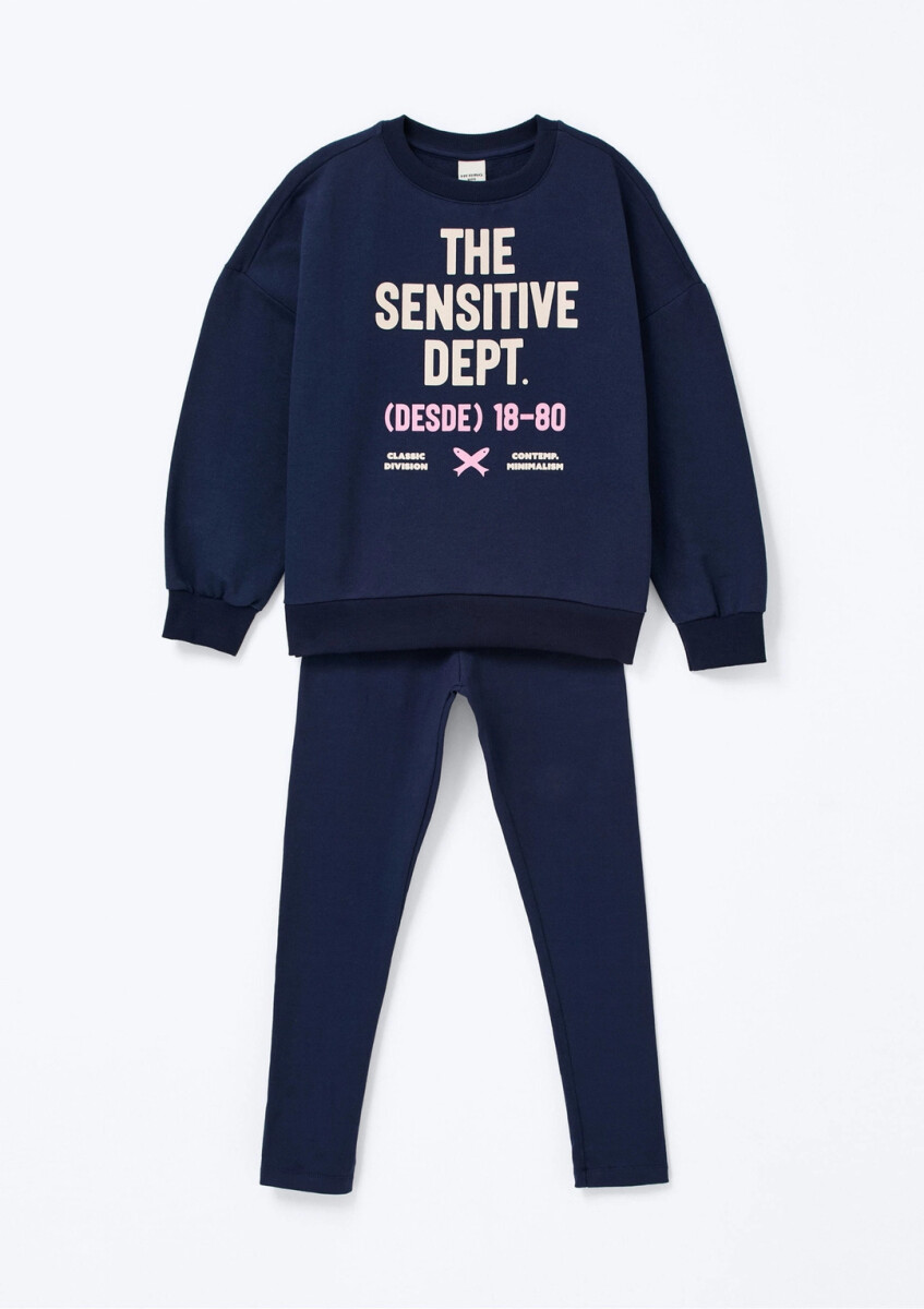 CONJUNTO INFANTIL CON ESTAMPA - AZUL 