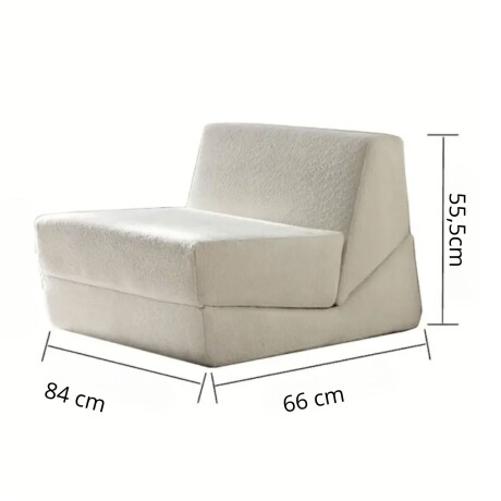 Sillón Sofá Plegable Lumax Modelo Lahti en caja Compactado Beige