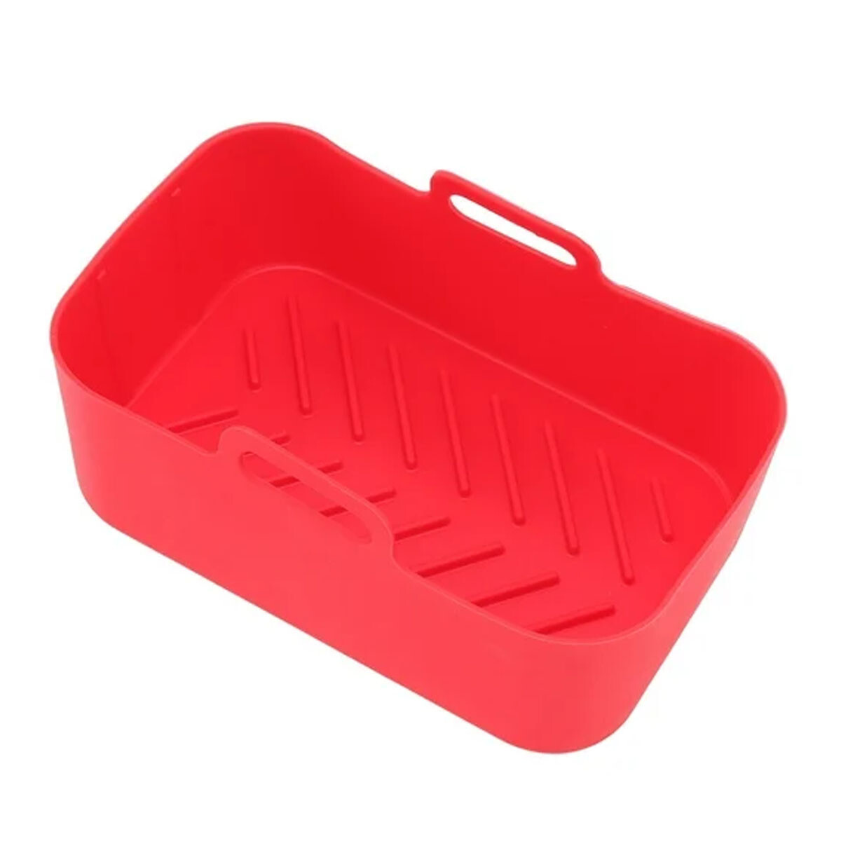 Bandeja Silicona Reutilizable Rectangular para Freidora Aire - Rojo 
