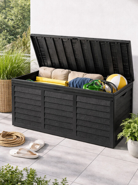 BAÚL DE JARDÍN 320 LITROS NEGRO