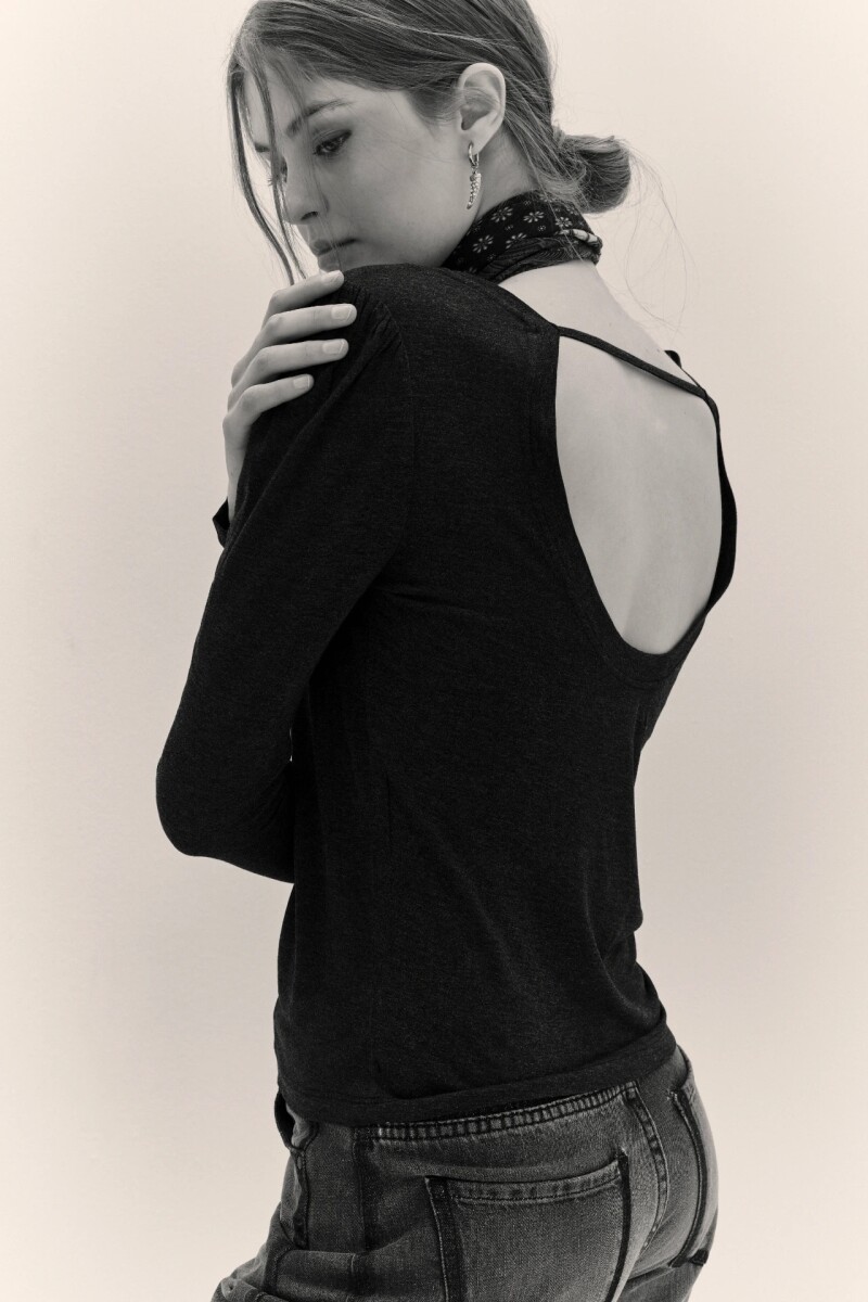 Remera Ginna Gris Melange