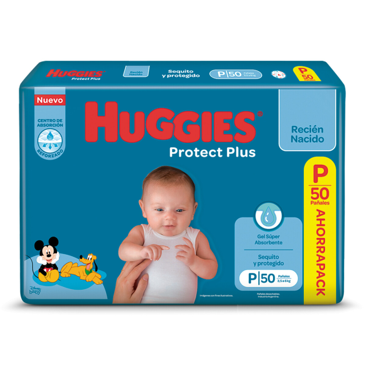 Pañales Huggies Prot Plus P 50 Unidades 