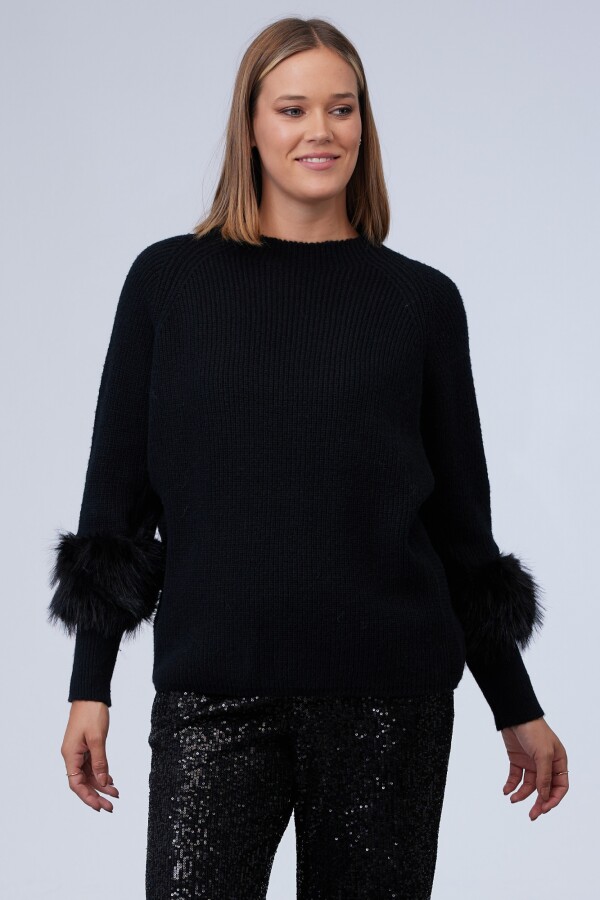 Buzo Faux Fur NEGRO