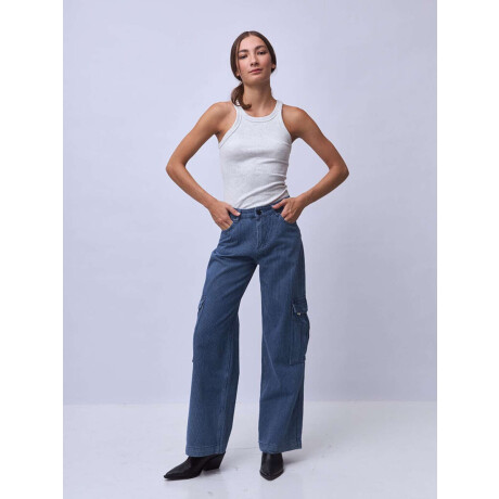 Wideleg Cleo Dark Blue