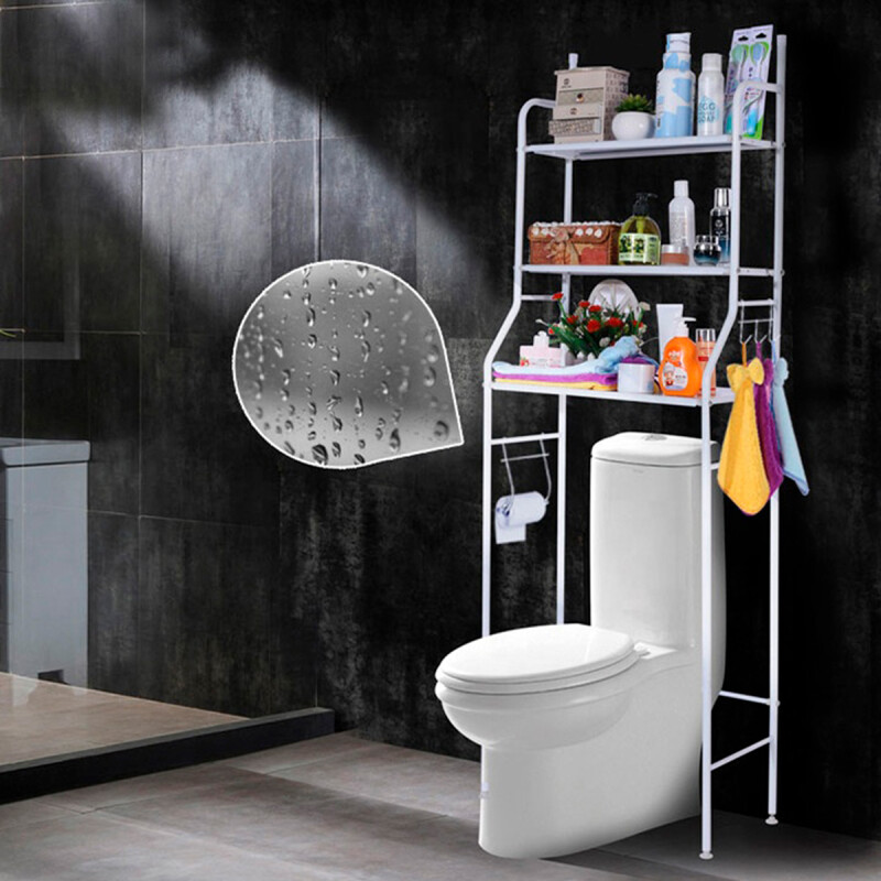 Estante organizador sobre inodoro mueble 1,55 mts BLANCO