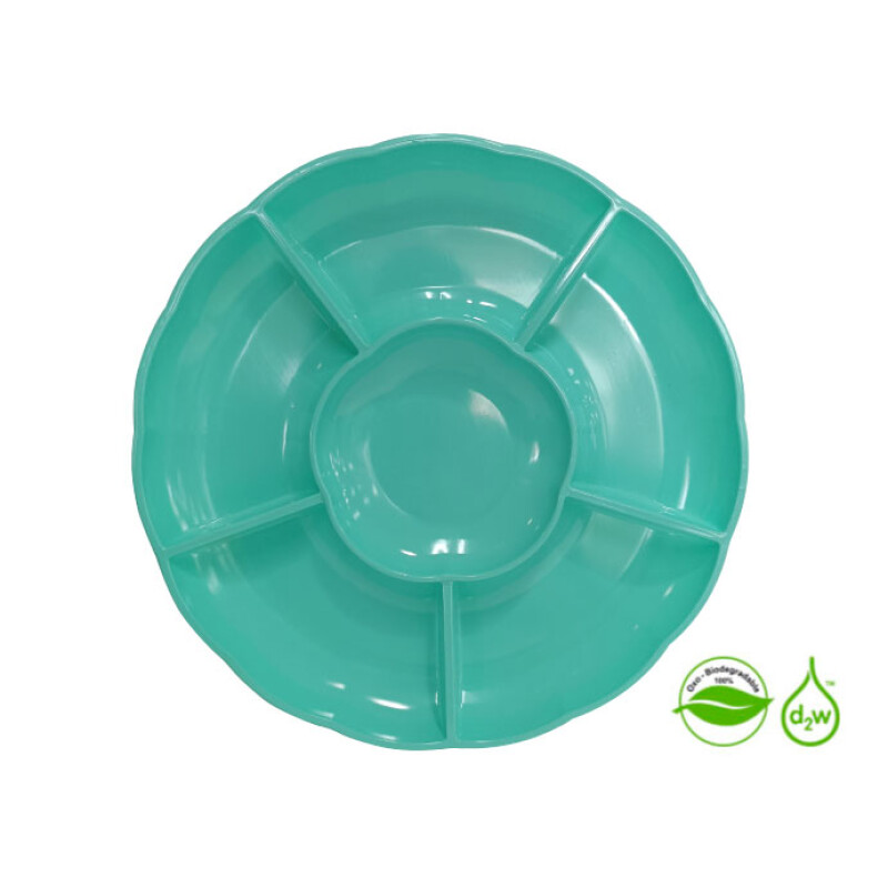 Bandeja Circular Biodegradable para Copetin x3 Un Verde Menta