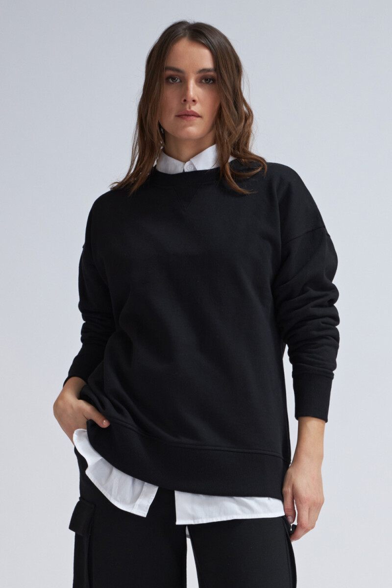 Sudadera deportiva oversize - Negro 