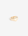 Anillos Chicos Metal Anillo Dedo Meñique Corazón - Dorado