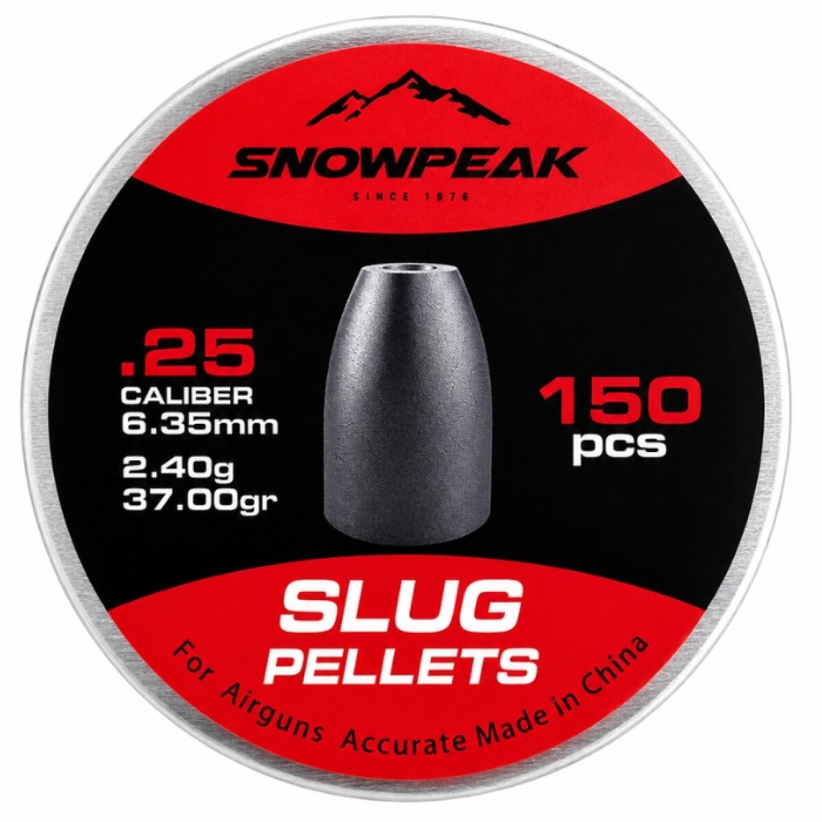 Chumbos Snowpeak Slug 6.35 mm 37 Grains 150 Unidades 