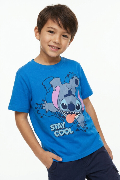 Remera m/c niño STITCH AZUL