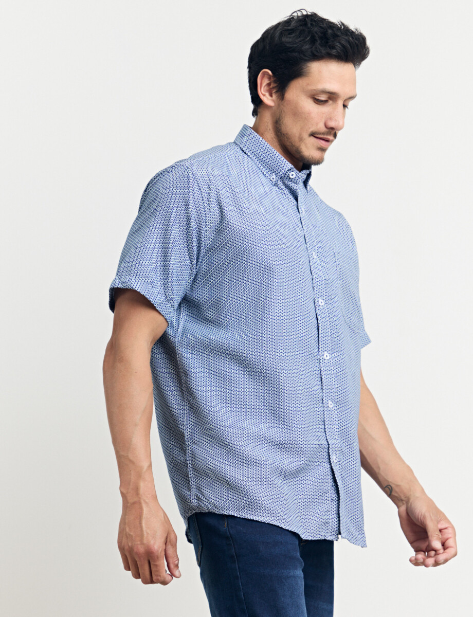 CAMISA HARRINGTON LABEL - Azul Osc/bla 