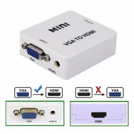 Conversor activo de VGA a HDMI con audio. Conversor activo de VGA a HDMI con audio.