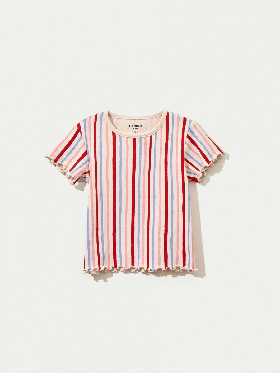 BLUSA MANGA CORTA INFANTIL CON ESTAMPADO - MULTICOLOR 