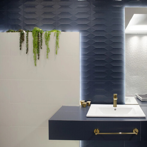 Ceramica Para Pared 30X90 Azul Mate Rectificado Ragno GAMAS DE AZUL