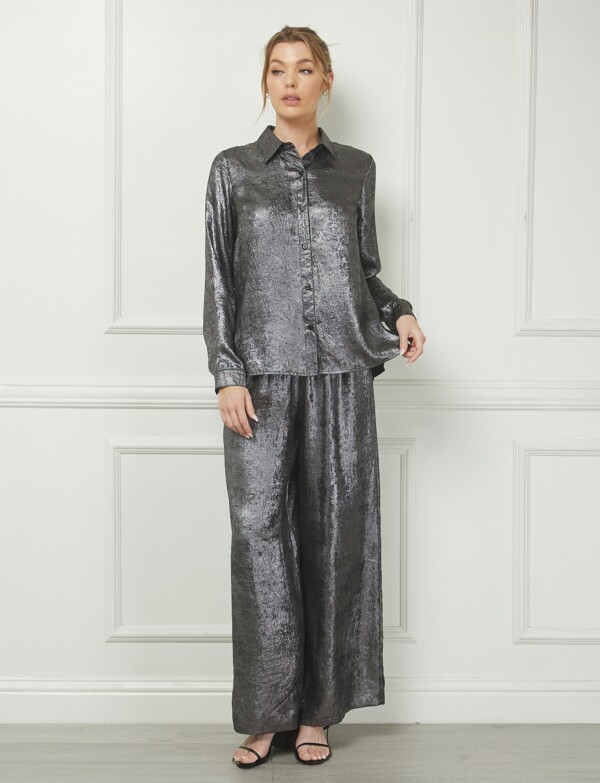 Pantalon Brillo PLATEADO