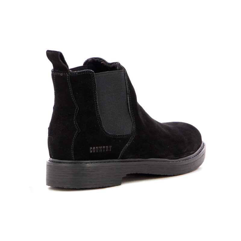 Country Calzado Bota Casual Hombre C/elastico - Negro Negro