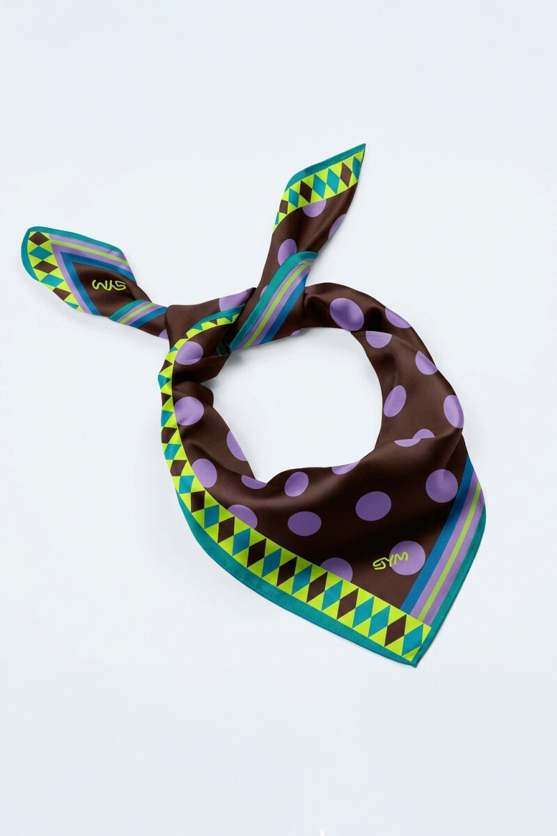 Pañuelo de lunares lila