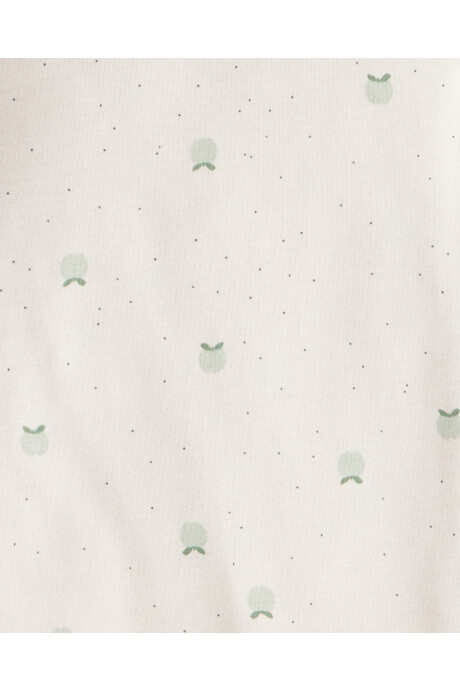 Pack cuatro bodies de algodón, diseño frutas Sin color