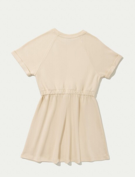 VESTIDO CORTO DE CORTE A BEIGE