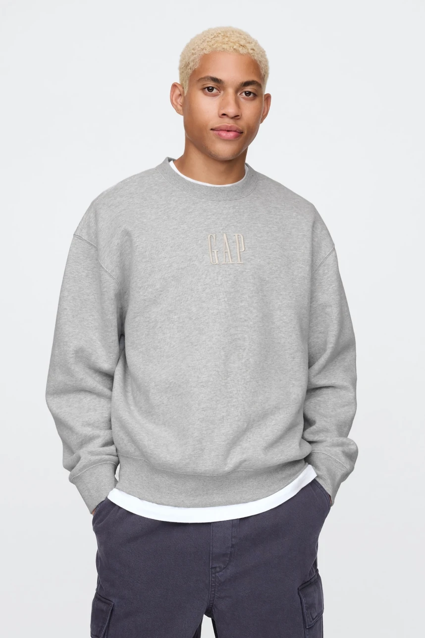 Buzo Deportivo Logo Gap Hombre Bc15 Lt Grey Heather
