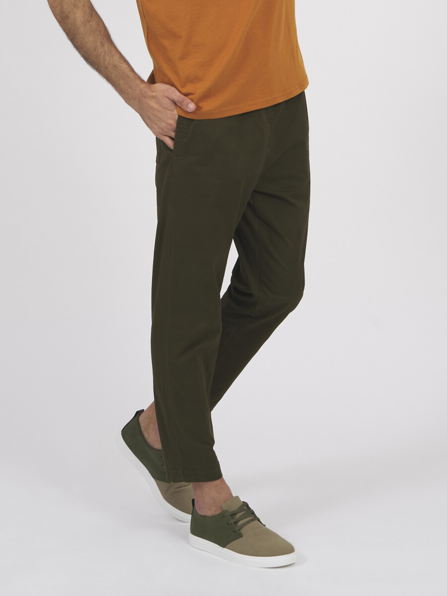 Pantalon cintura elastizada - verde 