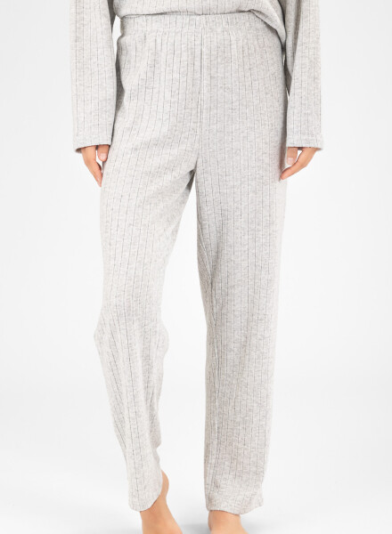Pantalon rib grueso gris Gris