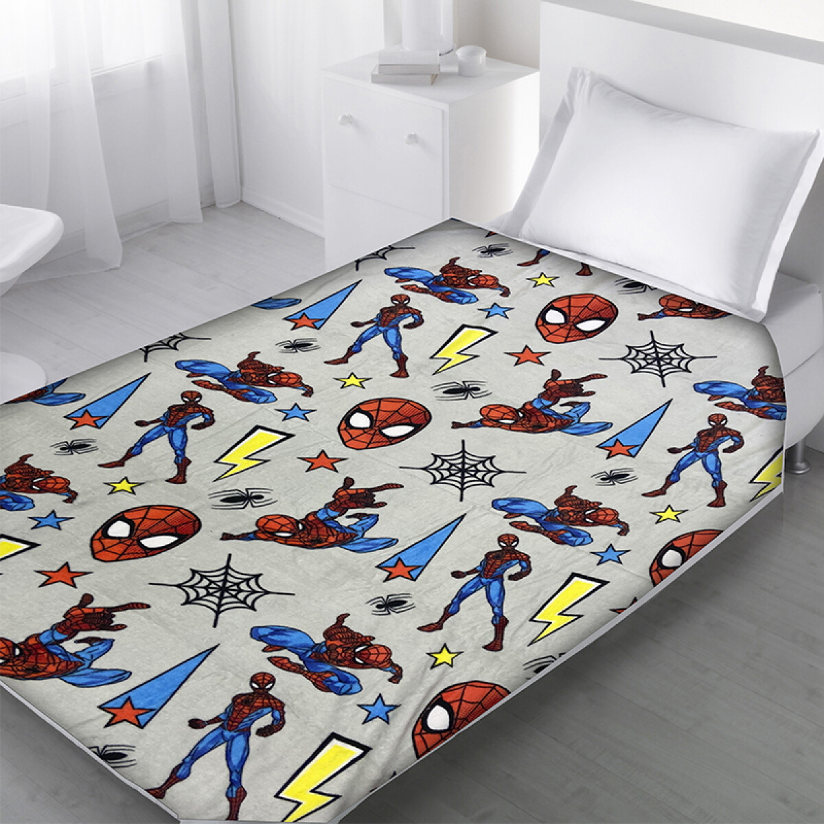 Frazada Infantil Flannel Spiderman 120 x 160 cm 