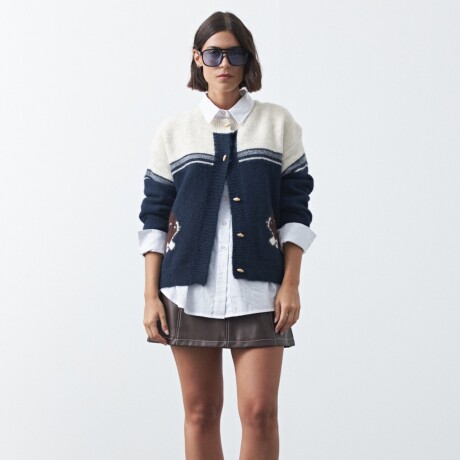 CARDIGAN RABBIT Azul Marino