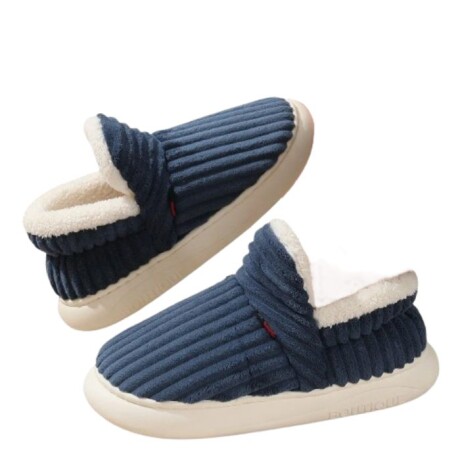 Pantufla de Felpa Super Abrigadas Antideslizante Unisex Azul