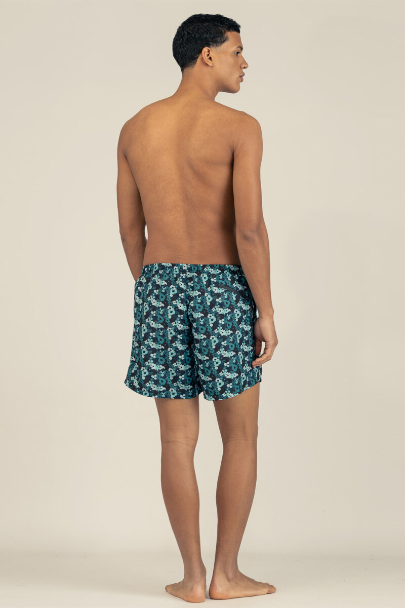 PIXEL FLORAL RUNNER Blue