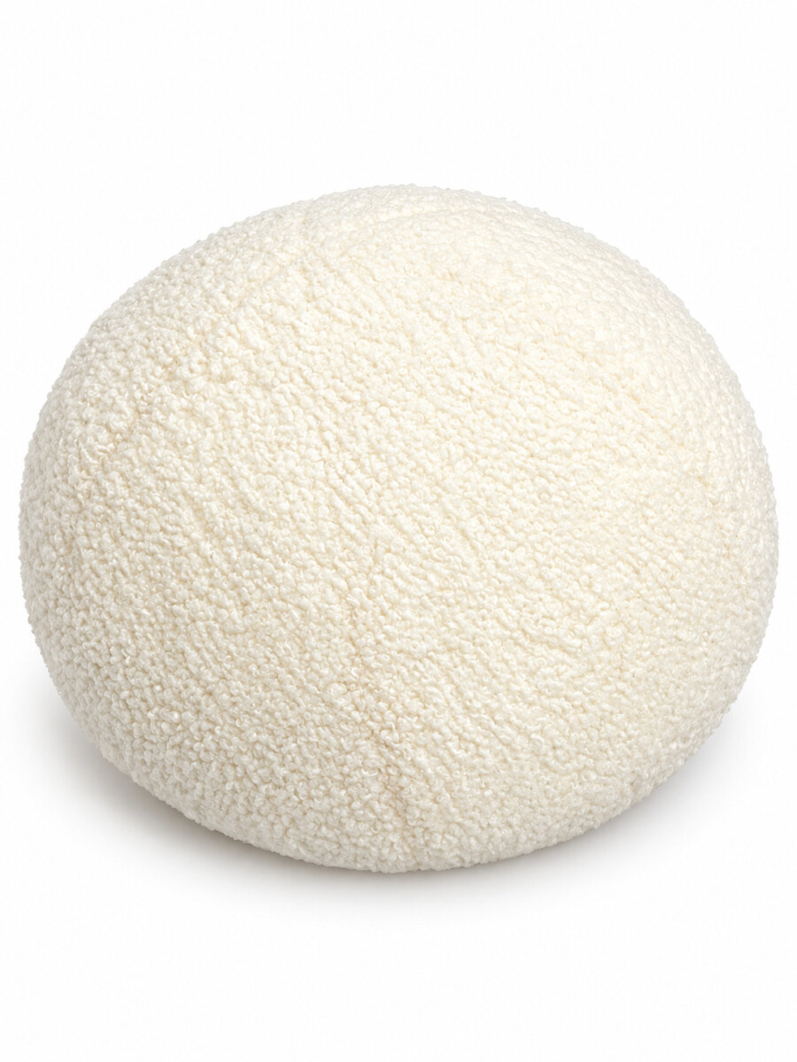 ALMOHADON ESFERA SHERPA - OFF WHITE 