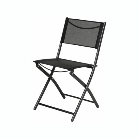 Silla Plegable De Textilina RUSTICO Estructura De Acero - Negro Silla Plegable De Textilina RUSTICO Estructura De Acero - Negro