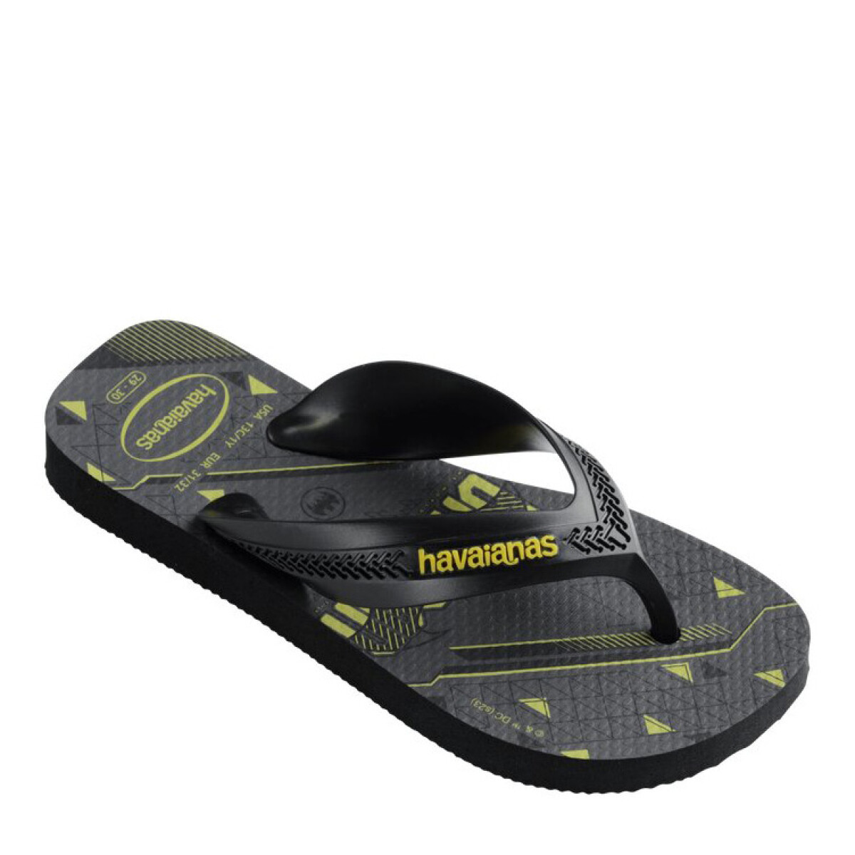 Sandalia de Niños Havaianas Kids Max Heroes - Negro - Amarillo 