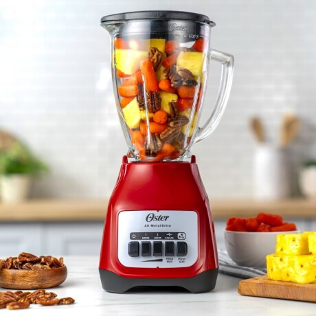 Licuadora Oster-2 Velocidades Con Jarra De Vidrio Os-kag Roja