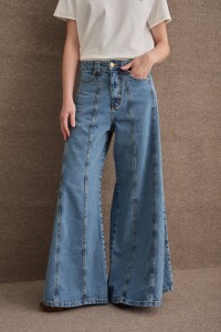 JEAN WIDE XL LINES Celeste