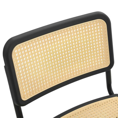 Silla de Escritorio Simil Rattan Negro