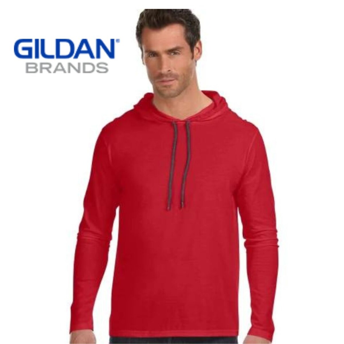 Camiseta/canguro capucha Gildan Deportiva - Rojo 
