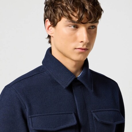 Campera Wrangler de Hombre - WOOL JACKET - 112357212DARKNAVY ELD