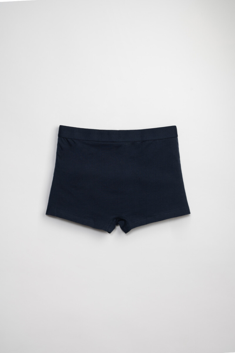 BOXER CORTO ALGODON LISO Azul Marino