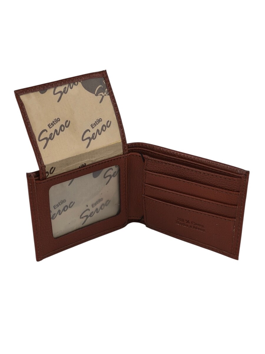 Billetera con visor y cierre - Marrón 