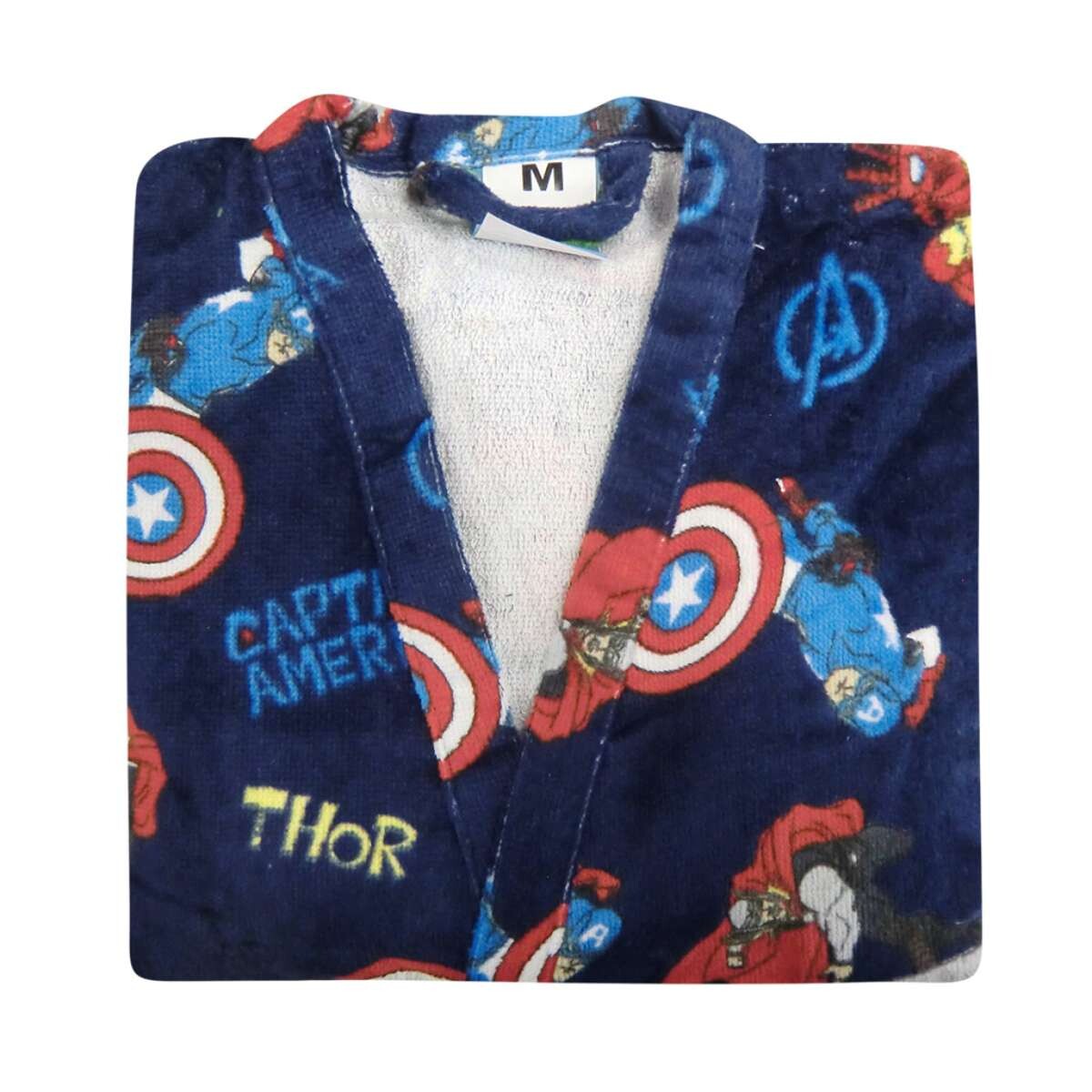 Bata de Baño Infantil Velour Talle P al G - Avenger 01 