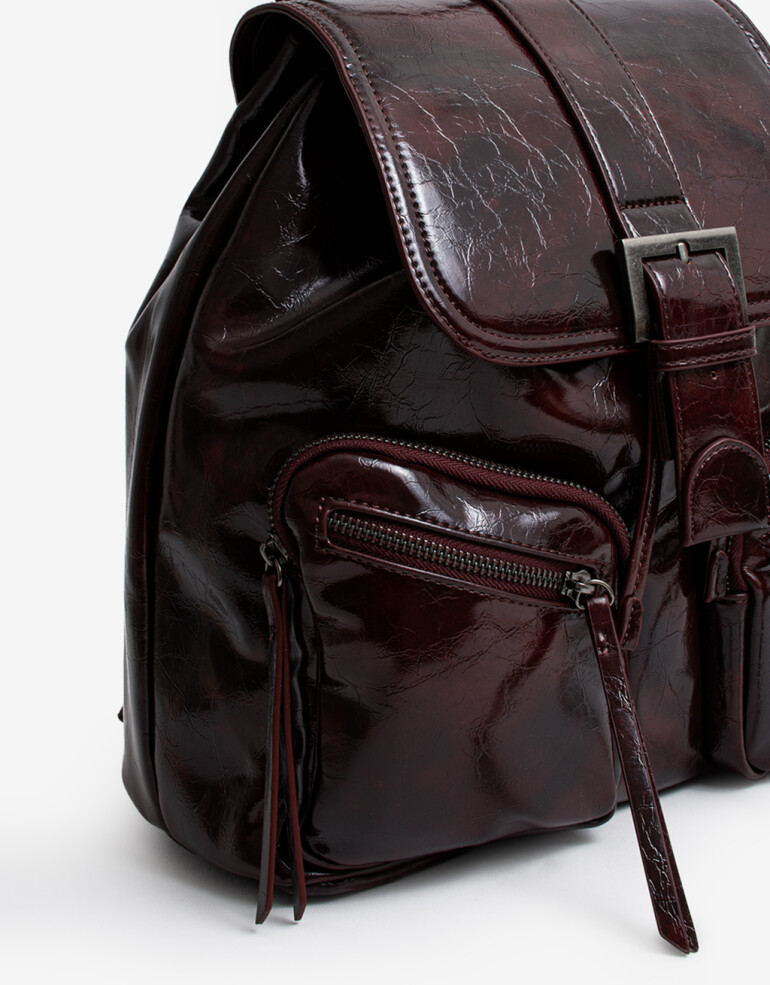 Mochilas Urbanas Mochila Multipocket - Rojo Burdeaux