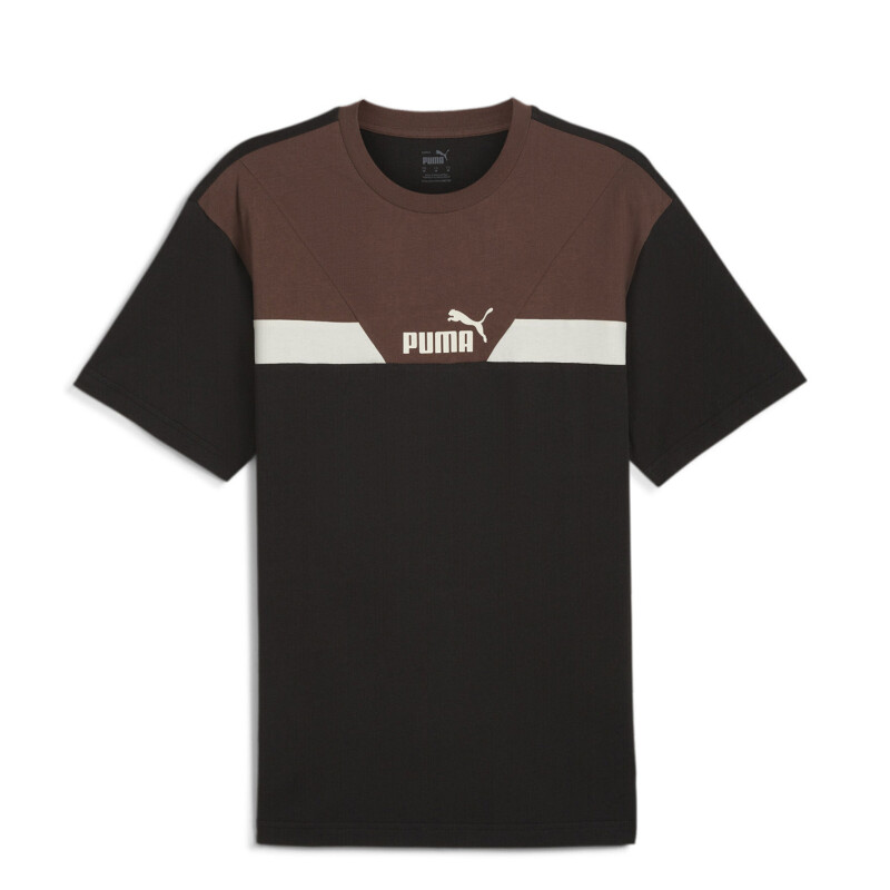 Remera de Hombre Puma Power Colorb Negro - Marrón